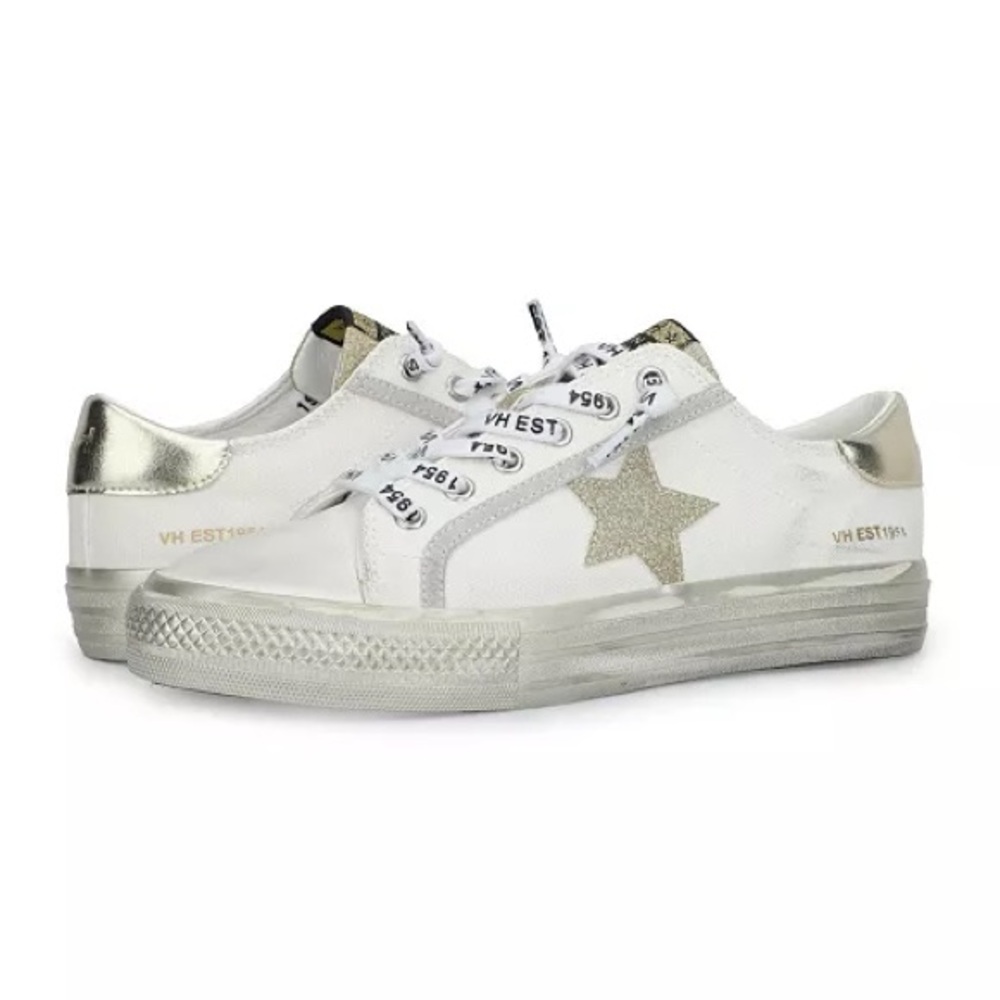 Vintage Havana White and Silver Star Sneakers